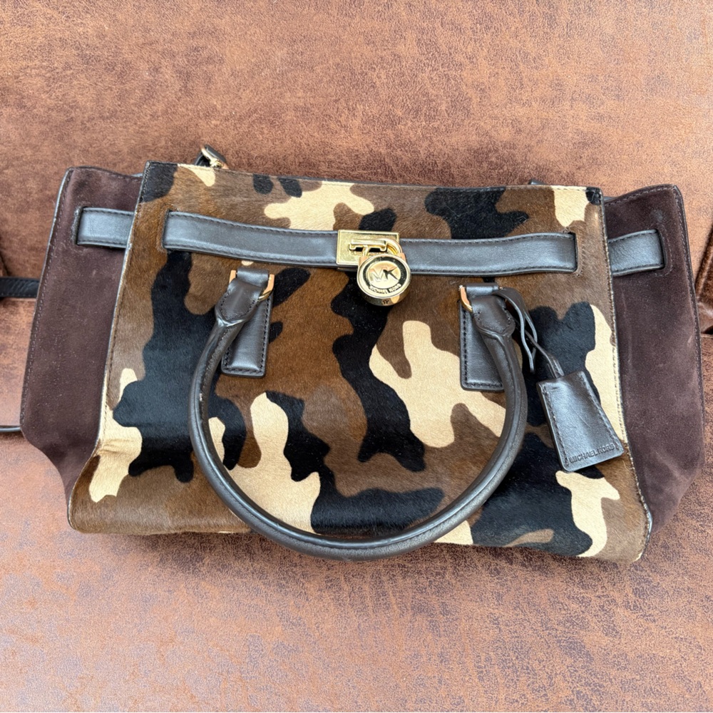 Michael Kors Camouflage Leather Satchel